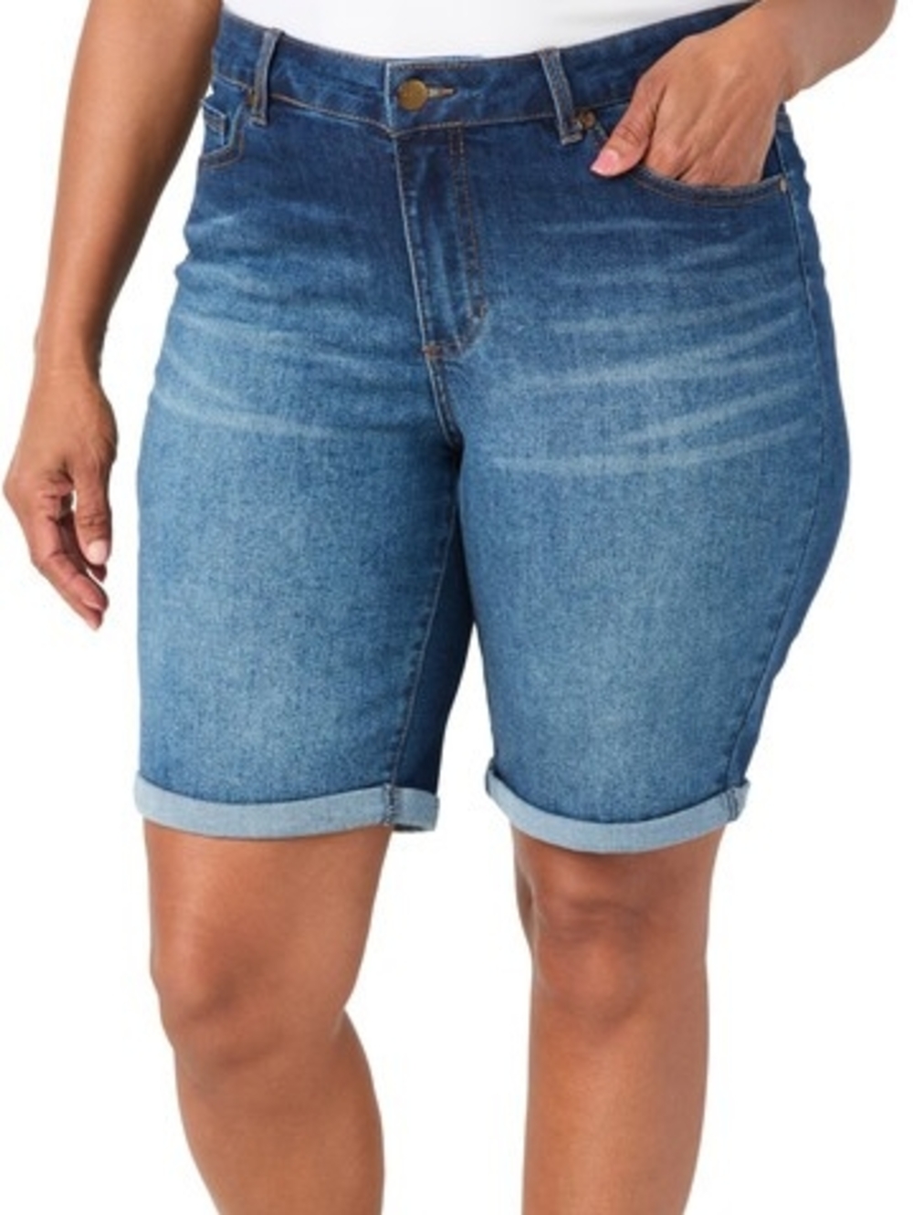 d. jeans Mid Blue Women's Denim Jean Shorts